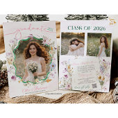 Graduation party QR Code Wildflower   招待状