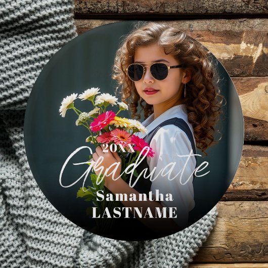 Graduation Party Senior Photo Button 缶バッジ