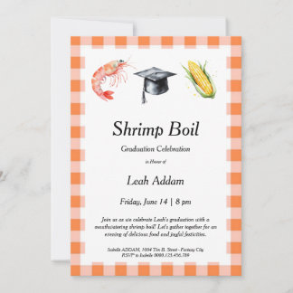 Graduation Party Shrimp Boil Invitation 招待状