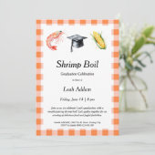 Graduation Party Shrimp Boil Invitation 招待状 (スタンド正面)