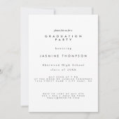 Graduation Party Simple Elegant Invite シーズンカード (正面)