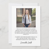 Graduation Party Thank You Photo  招待状 (裏面)