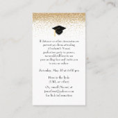 Graduation party Unable to Attend card 名刺 (裏面)