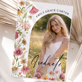 Graduation Party  Wildflower Photo 招待状