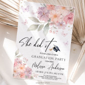 Graduation Party  Wildflower Photo 招待状