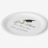 Graduation Party with Custom Name and Class Year ペーパープレート (アングル)