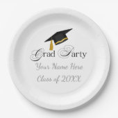 Graduation Party with Custom Name and Class Year ペーパープレート (正面)