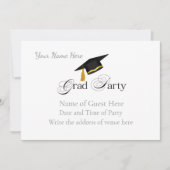 Graduation Party with Custom Name and Class Year 招待状 (正面)