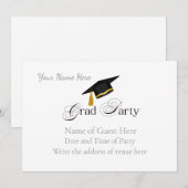 Graduation Party with Custom Name and Class Year 招待状 (正面/裏面)