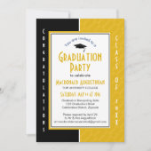 GRADUATION Personalized Yellow SCIENCE Graduate 招待状 (正面)