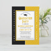 GRADUATION Personalized Yellow SCIENCE Graduate 招待状 (スタンド正面)