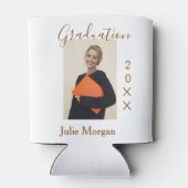 Graduation photo brown golden year 20XX namesimple 缶クーラー (裏面)