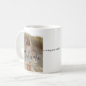 Graduation Photo Mug Personalized - Congratulation コーヒーマグカップ (正面左)