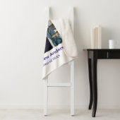 Graduation photo name class of 20XX blue simple bo シェルパブランケット (インサイチュ)