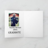 Graduation photo name year class university simple カード (内部)