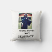 Graduation photo name year class university simple クッション (正面)