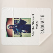 Graduation photo name year class university simple シェルパブランケット (正面(横))