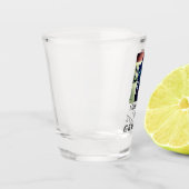 Graduation photo name year class university simple ショットグラス (左)