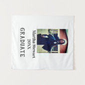 Graduation photo name year class university simple タペストリー (正面(横))