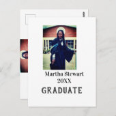 Graduation photo name year class university simple ポストカード (正面/裏面)