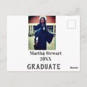 Graduation photo name year class university simple ポストカード (裏面)