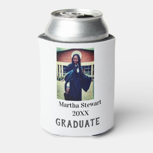 Graduation photo name year class university simple 缶クーラー (缶裏面)