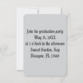 Graduation photo party invitation 招待状 (裏面)