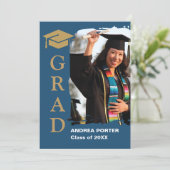 Graduation Photo Party Invitation Announcement 招待状 (スタンド正面)