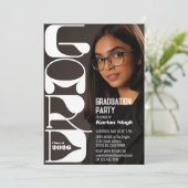 Graduation Photo Party Invitation – Modern Chic 招待状 (スタンド正面)
