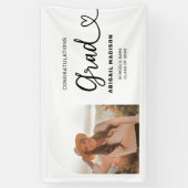 Graduation Photo Script with Heart 横断幕 (縦)