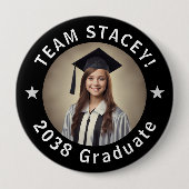 Graduation Photo Team Graduates Name 缶バッジ (正面)
