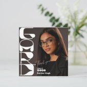 Graduation Photo Thank You Card – Modern Chic セーブザデート (スタンド正面)