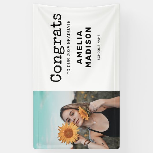 Graduation Photo Vintage 横断幕 (縦)