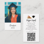 Graduation "Pizza Fund" Enclosure card 名刺 (正面/裏面)