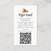Graduation "Pizza Fund" for college Enclosure card 名刺 (裏面)