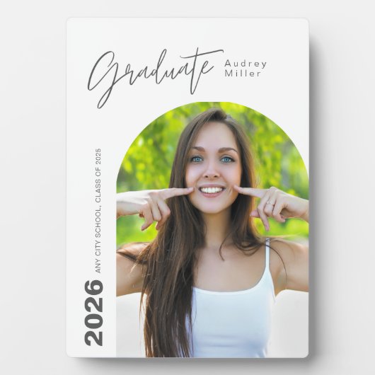 Graduation Plaque with Photo フォトプラーク (正面)