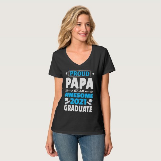 Graduation  Proud Papa of an Awesome 2021 Graduate Tシャツ (正面フル)