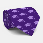 Graduation Purple Cap Icon Pattern Simple Classy ネクタイ (ロール)