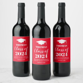 Graduation red wine label ワインラベル
