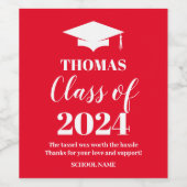 Graduation red wine label ワインラベル (シングルラベル)