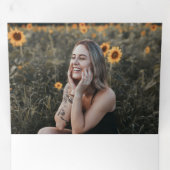 Graduation Retro 10 Photo White 三つ折り案内状 (内部最初)