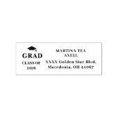 Graduation Return Address Label ラバースタンプ (インプリント)