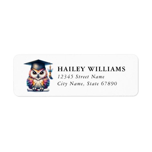 Graduation Return Address Labels ラベル (正面)