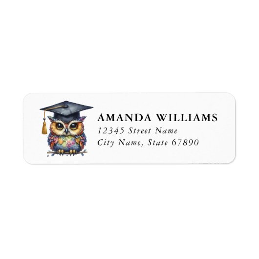 Graduation Return Address Labels ラベル (正面)
