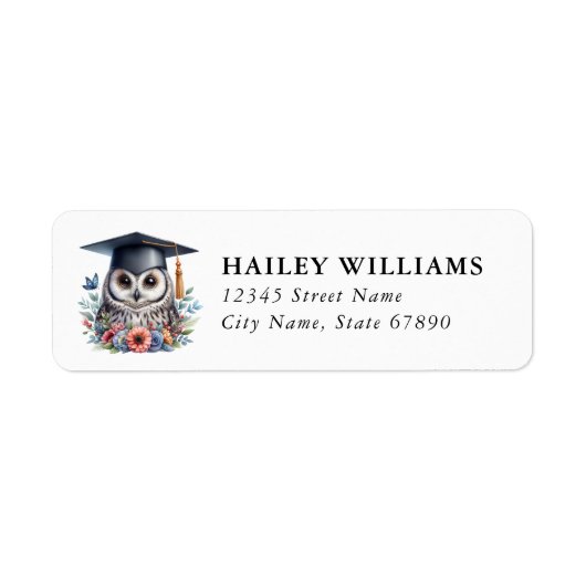 Graduation Return Address Labels ラベル (正面)
