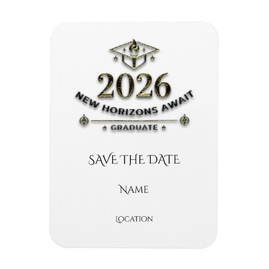 Graduation Save the Date Magnet / Imán Graduación マグネット (縦)