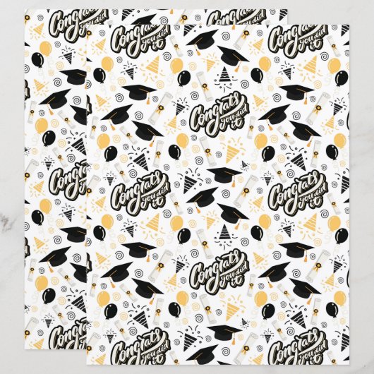 Graduation Scrapbook Paper (正面/裏面)