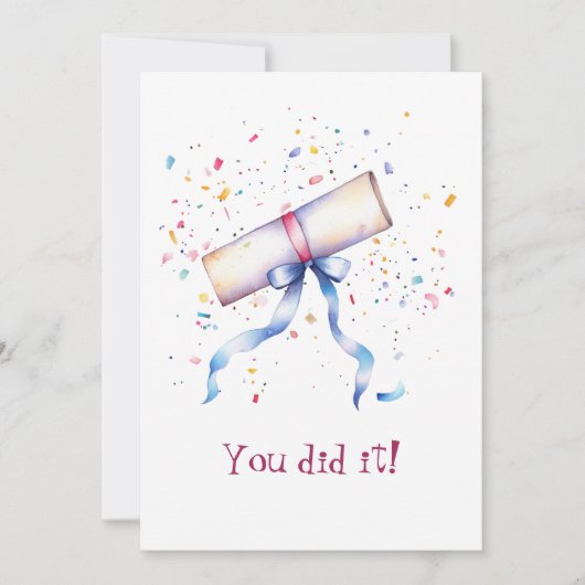 Graduation Scroll and Ribbon You Did It (正面)