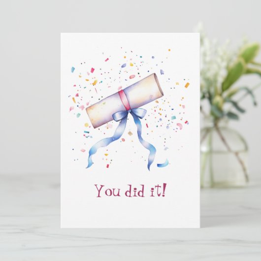 Graduation Scroll and Ribbon You Did It (スタンド正面)