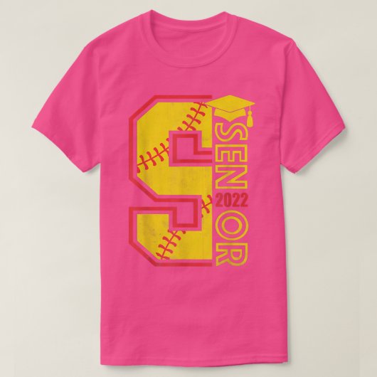 Graduation Senior Class 2022 Graduate Softball Pla Tシャツ (デザイン正面)